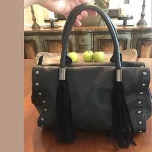 FRENCH CONNECTION Studded Fringe Purse Handbag